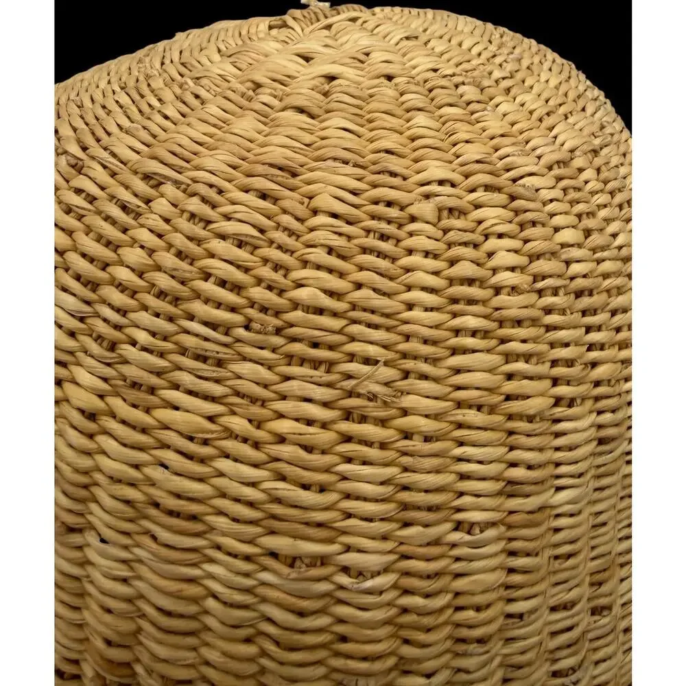 Handmade Bolga Basket Ghana Garden Small Herb Gathering Woven Elephant Grass 9